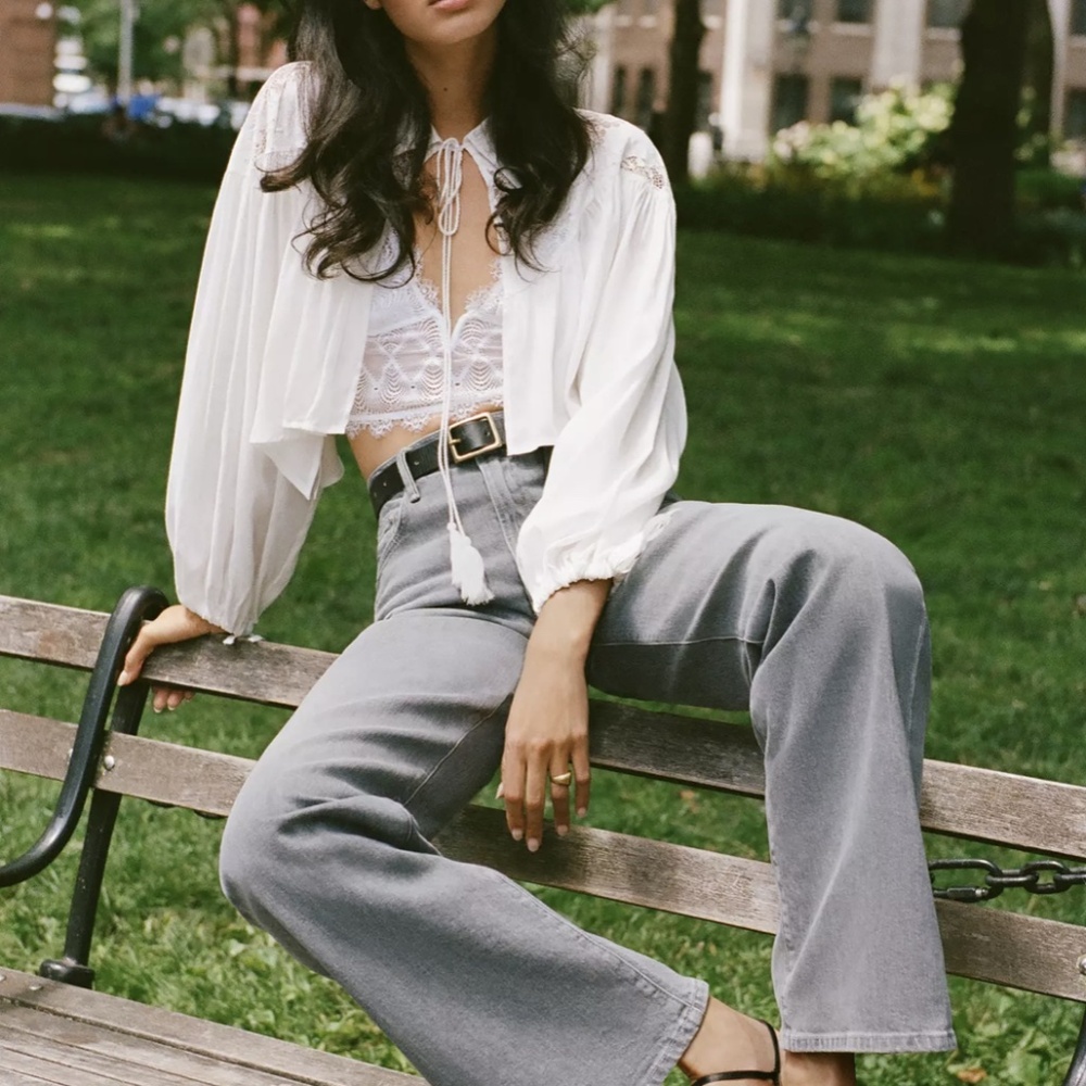 Anthropologie Cropped Lace Shrug